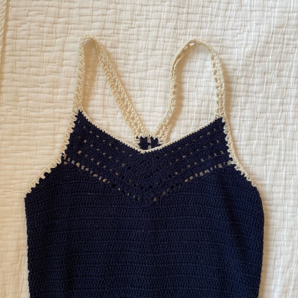 Mango MNG Handmade Crochet Maxi Dress Vacation Resort - Picture 8 of 10